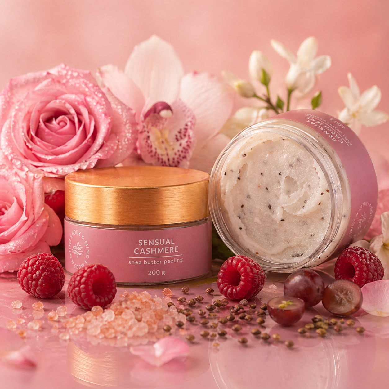 Sensual Cashmere - Shea Butter Peeling - Sós testradír